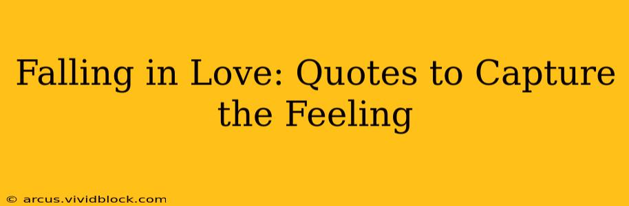 Falling in Love: Quotes to Capture the Feeling
