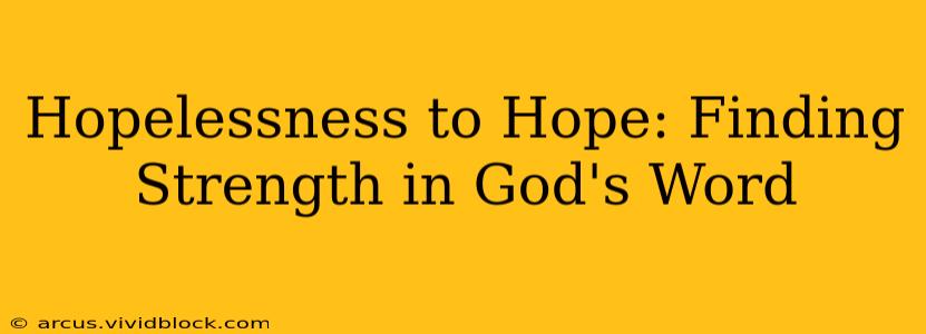 Hopelessness to Hope: Finding Strength in God's Word