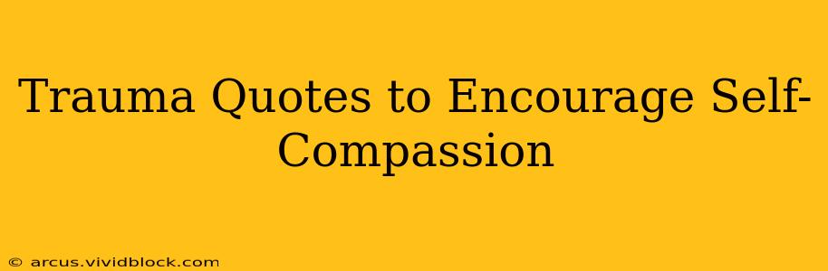 Trauma Quotes to Encourage Self-Compassion